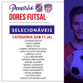 Peneirão Dores Futsal: Confira os atletas selecionáveis