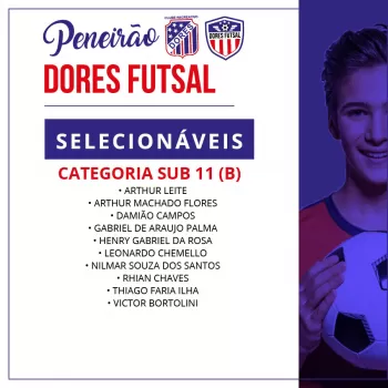 Peneirão Dores Futsal: Confira os atletas selecionáveis