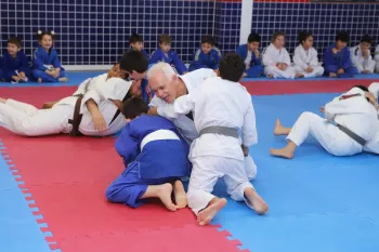 Treinamento com professores de Judô