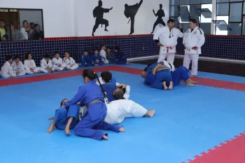 Treinamento com professores de Judô