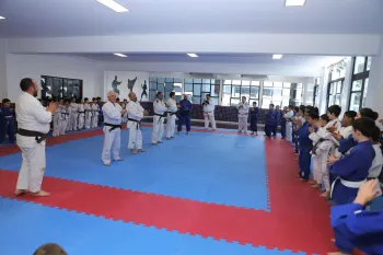 Treinamento com professores de Judô