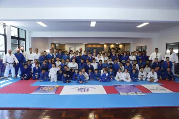 Treinamento com professores de Judô