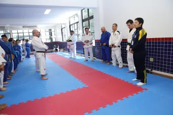 Treinamento com professores de Judô