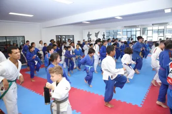 Treinamento com professores de Judô