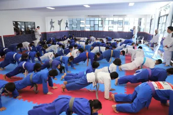 Treinamento com professores de Judô