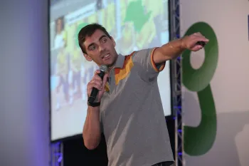 Um dos pontos altos, na parte das palestras, foi a fala do ex-jogador de vôlei Giba.