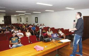 Palestra “Como ser campeão no esporte e na vida”, ministrada por André Maraschin