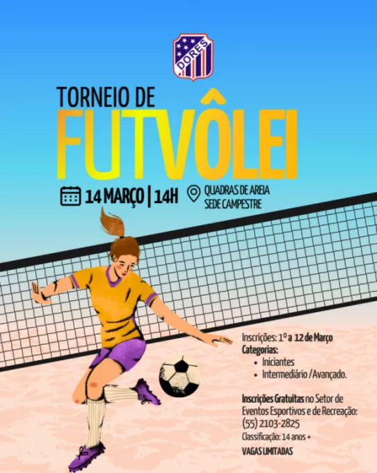 Cronograma de Jogos Torneio de Futvôlei 2026