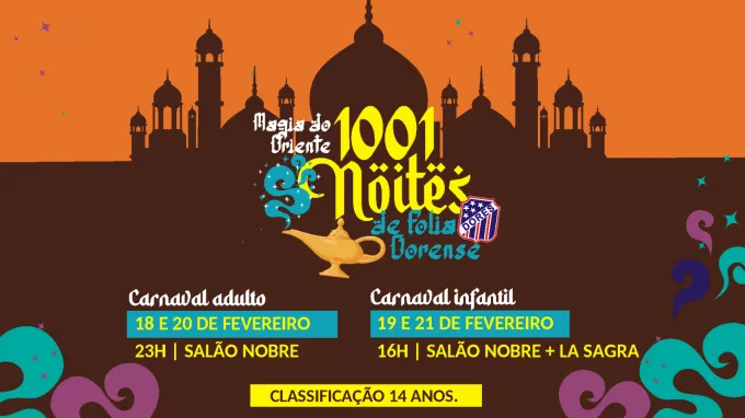 Confira a programação do Carnaval 2023 | 1001 Noites de Folia Dorense