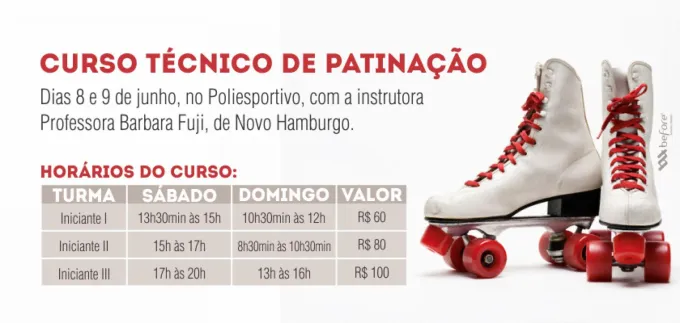 Escola de patinação promove curso técnico na área