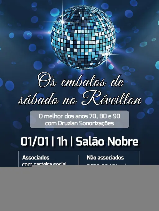 Réveillon é no Clube Dores