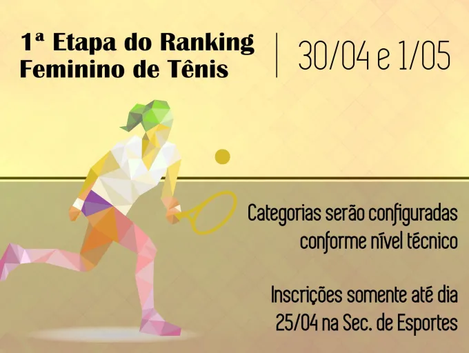 1ª Etapa do Ranking  Feminino de Tênis 2016