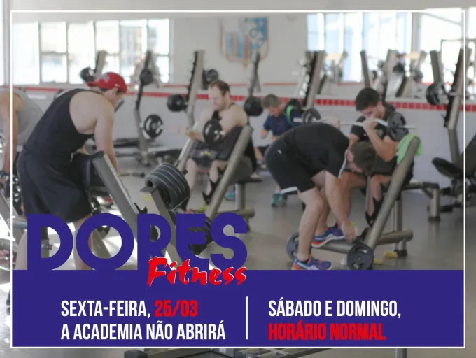Academia não abre na Sexta-feira Santa